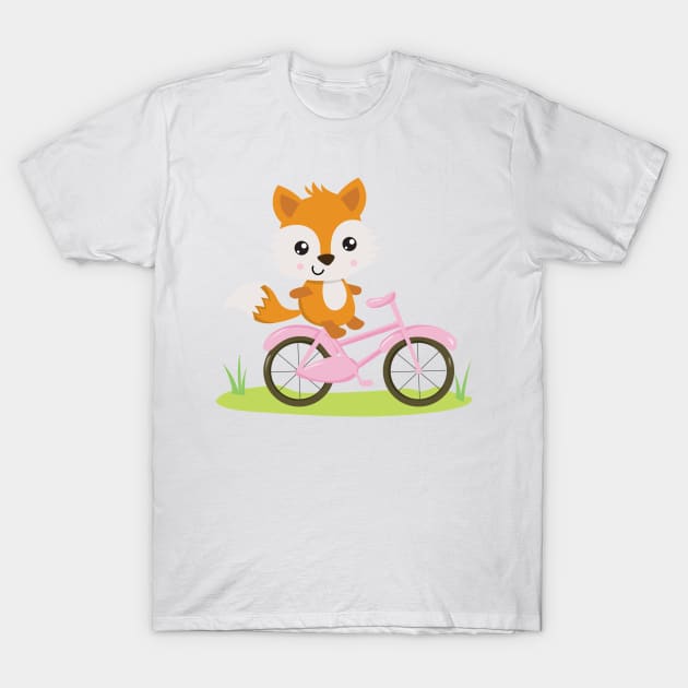 Cute Riding Fox T-Shirt by Animal Specials